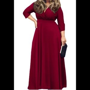 Poseshe plus size XL V-neck maxi dress . NWT